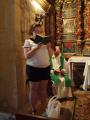 Celebración de la eucaristía en la Cueva de Santo Domingo.