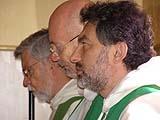 Frailes invitados durante la celebración de la eucaristía del encuentro de las Fraternidades Laicales de la Provincia de España de 2007
