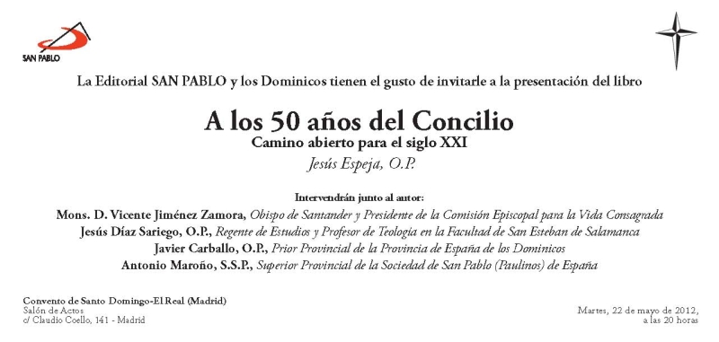 A los 50 a&ntilde;os del Concilio. Jes&uacute;s Espeja